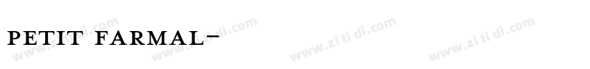 petit farmal字体转换